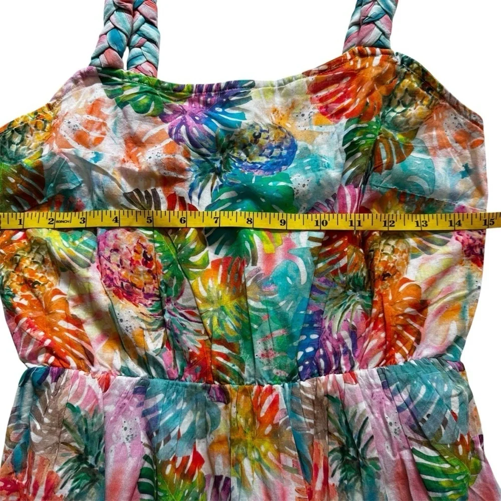 Destination 365 Long Maxi Dress. Size XS. Braided Straps. Floral. New - Picture 14 of 16